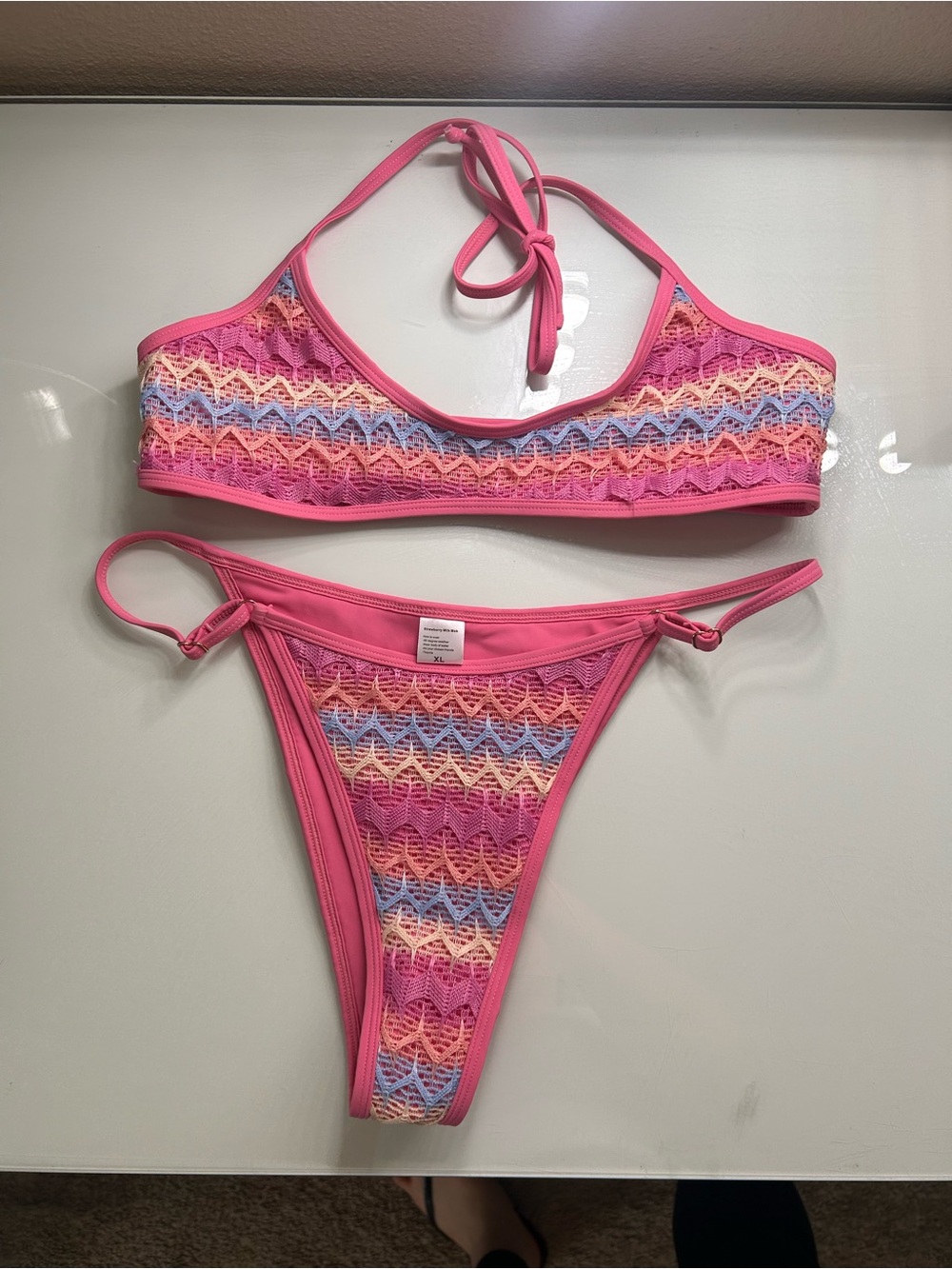 Strawberry milk mob Piper bikini and Piper cover-up set